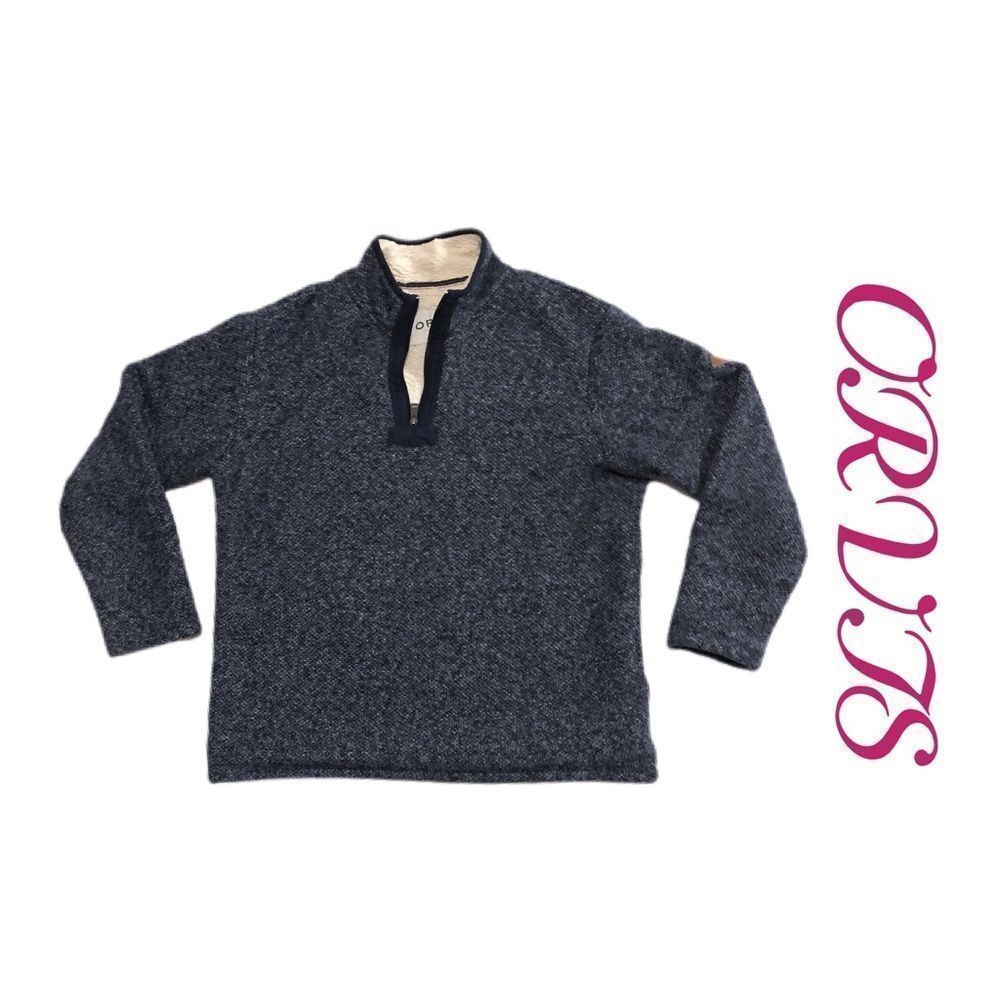 Orvis Men’s Fleece Lined Quarter Zip Pullover Sz Medium